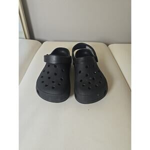 Kids Time Tru Rubber Clogs Size 6 Black Adjustable Heel Strap Casual School